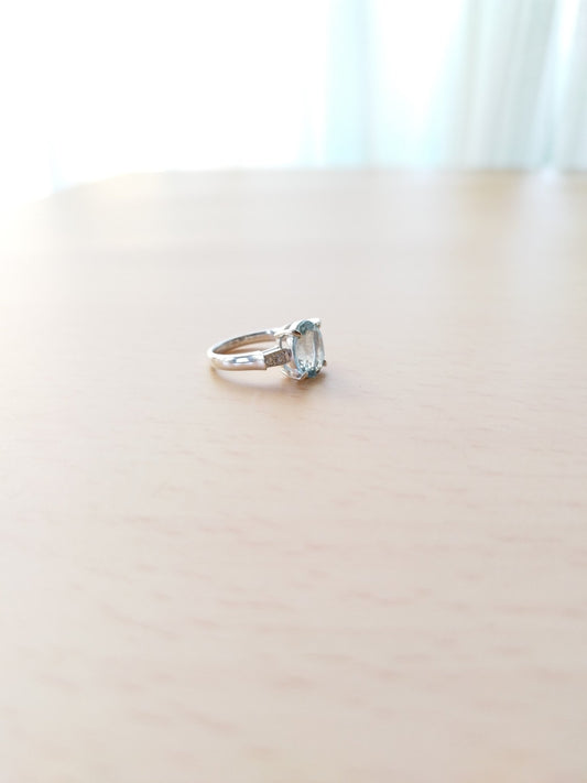 aquamarine 3ct. ring - Himekobo